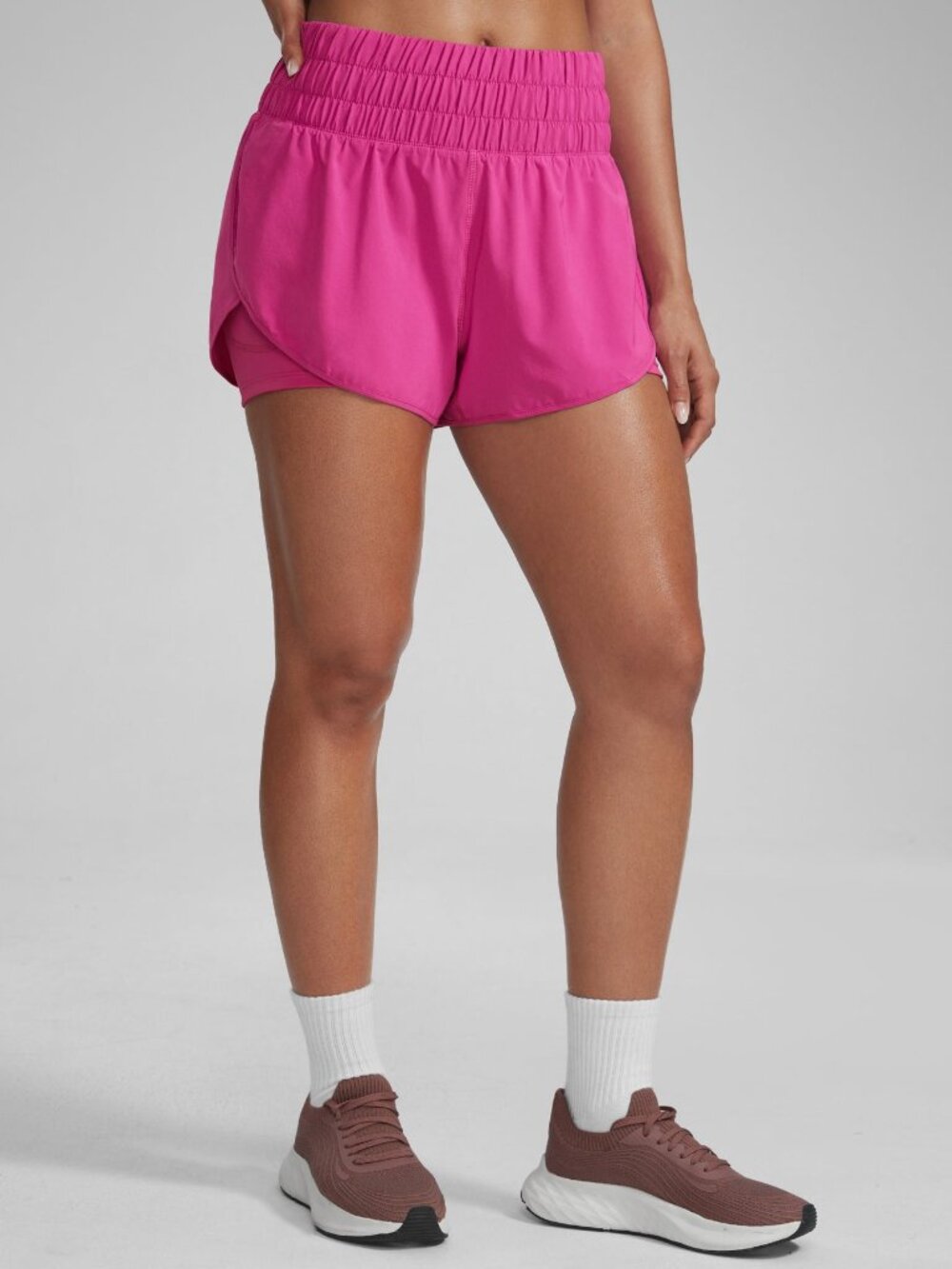 Feathery-Fit Soft 2 in 1 High Rise Shorts 3''